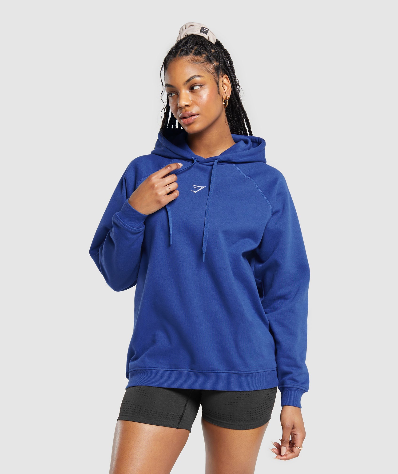 Oversized Fleece Hoodie Wave Blue Bibocraft